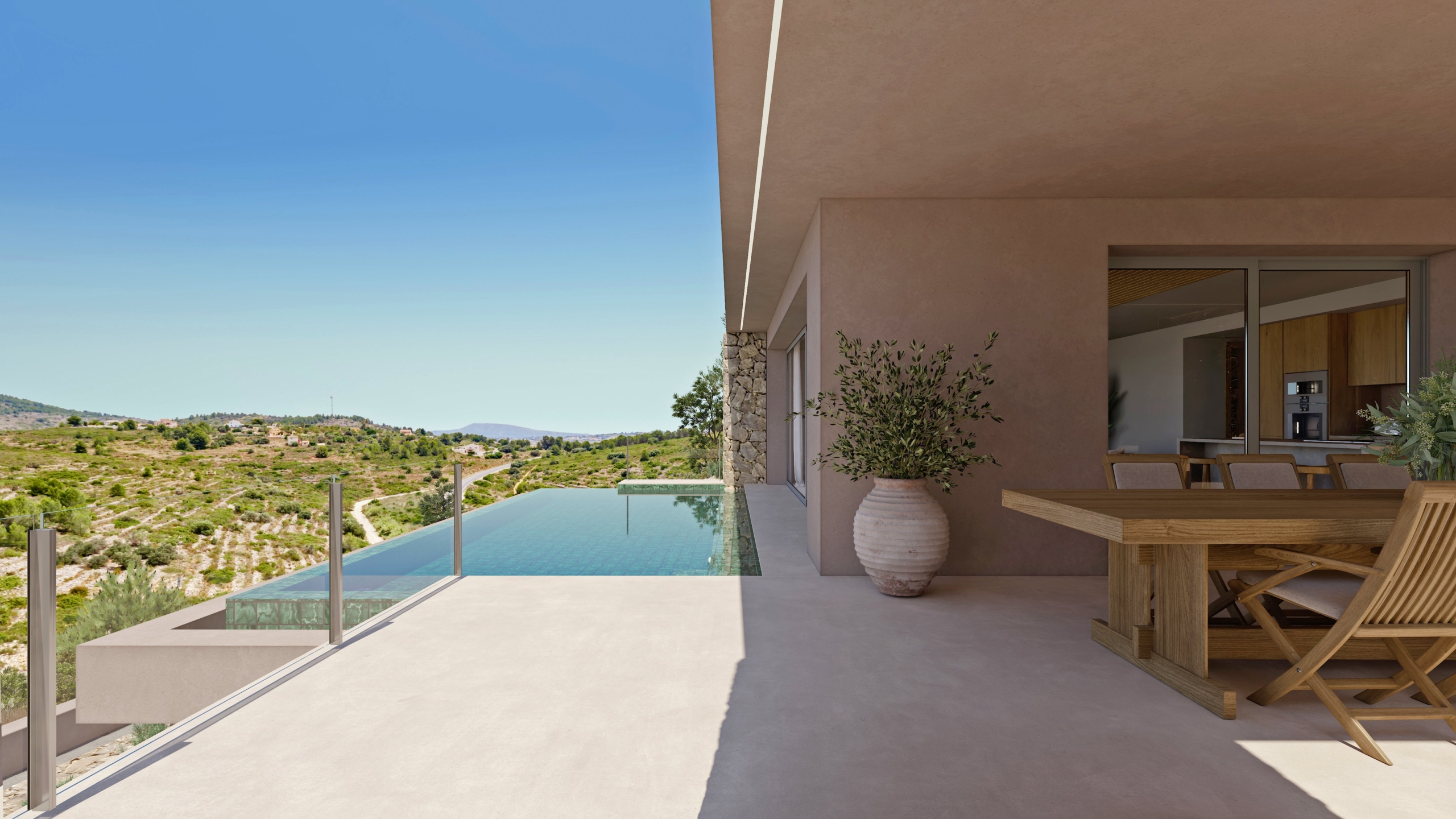 Terrasse mit Pool