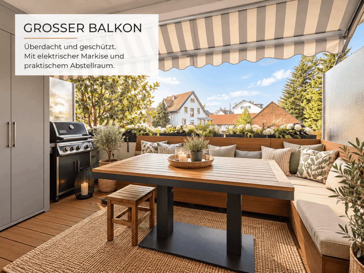 Großer Balkon
