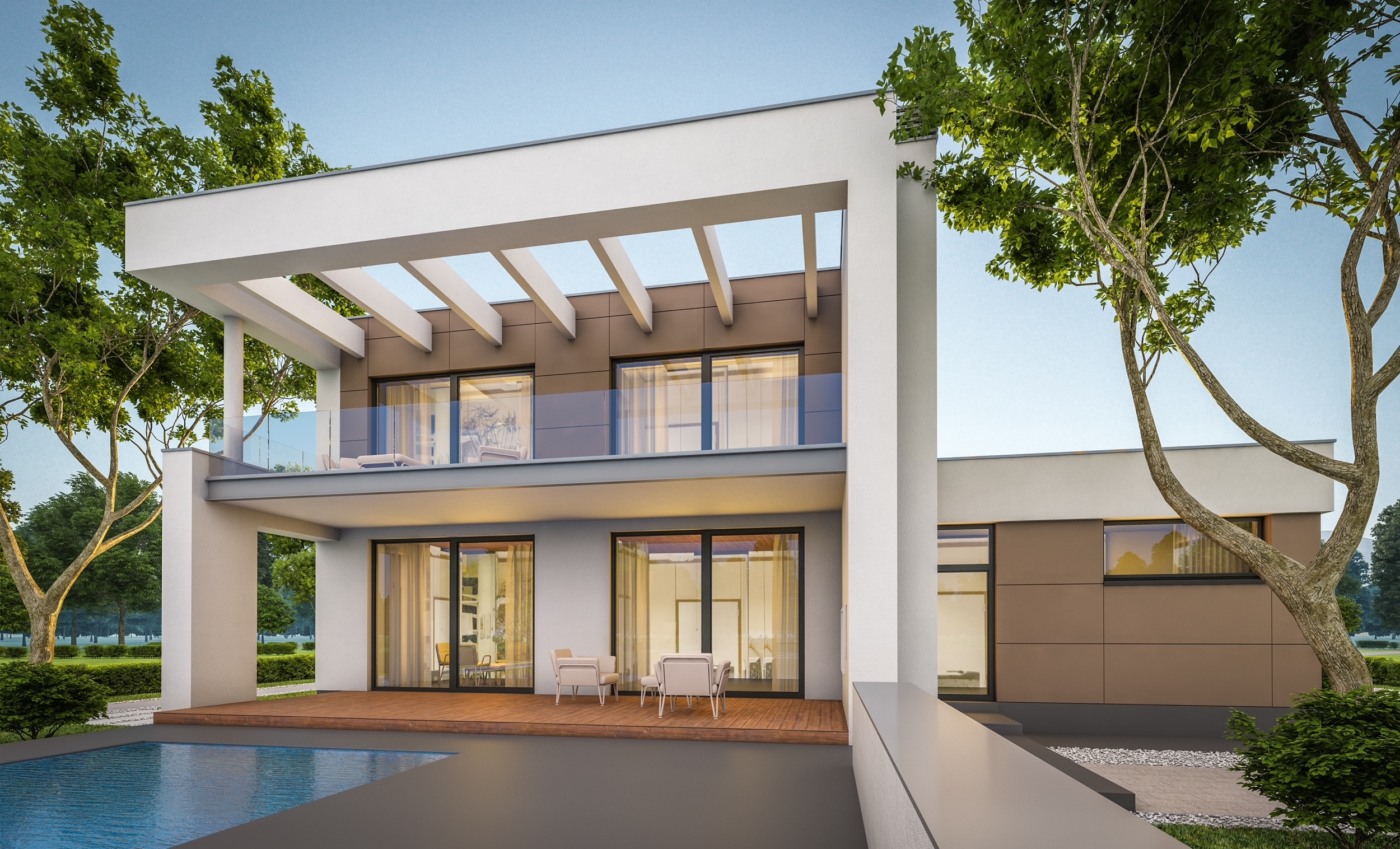 Gartenansicht mit Pool